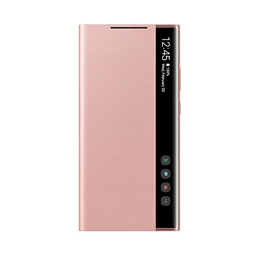 Miroir Smart View Flip et étui LED pour Samsung Galaxy Note 20 Ultra rose doré
