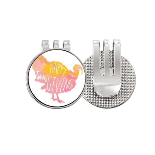 Marqueur de balle de golf émail motif dinde pour vos parties de Thanksgiving en famille