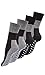 Produktbild 4 Paar ABS Socken Vollplüsch, Anti Rutsch Socken Stoppersocken Bi-Color Schwarz / Grau, Gr.39/42