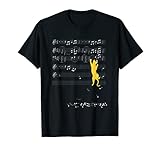 Musik Kletternde Katze Notenpapier Noten Mietzen Musiker T-Shirt