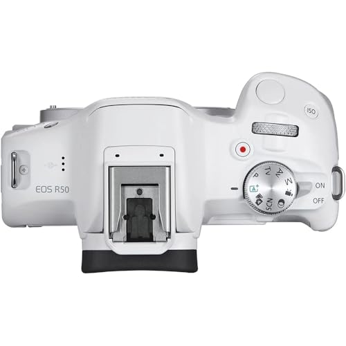 Image of Canon EOS R50 Mirrorless Camera Body Only (White) 5812C002 Bundle with Sandisk 128GB Memory Card, Deco Essentials Camera Bag and Premium Photography Protocol Ebook Digital Download Guide