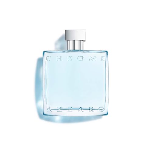 Azzaro Chrome Eau de Toilette for Men, Fresh Aquatic Woody Fragrance, Everyday Men's Aftershave, Invigorating & Comforting Scent, Sandalwood, Amber, Maté accord, Perfume for Men