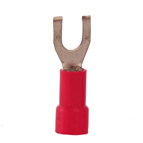 22-18 Awg Vinyl Insulated #8 Flanged Spade Terminal (100/Pkg.)