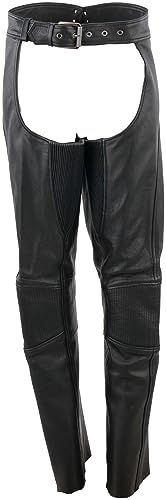 94451 River Road - Sierra Leather Chaps Black Womens - Large
