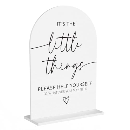 Wedding Bathroom Favors Sign, Bathroom Basket Sign for Wedding Engagement Bridal Shower Baby Shower Table Desk Acrylic Decor