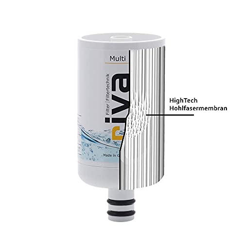 Foto von rivaALVA Life SafePro Wasserfilter Set - Kombination aus einem Blockaktivkohlefilter und einem Bakterien- und Legionellenfilter mit Anschlussset