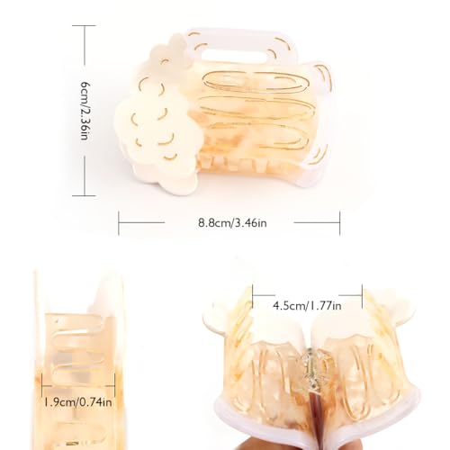 Beer Mug Shaped Hair Claw, Acetate, Yellow and White,Birthday Gift for Women Mother Day Present 1PC