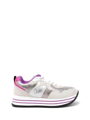 Miss Sixty Zapatillas Plateadas W21-S00MS0013, Plateado, 34 EU