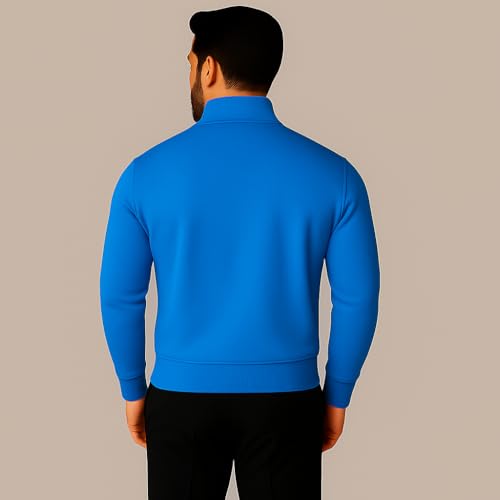 Image of Mack Jonney Men's Fleece Half-Zip High Neck Sweatshirt | Warm & Stylish Winter Wear -M4380