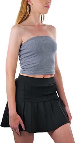 Image of ToBeInStyle Women's Cotton-Spandex Blend Stretchy Tube Top