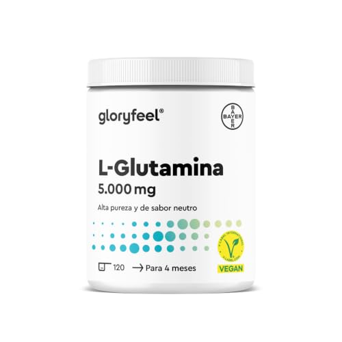 L-Glutamina en Polvo 600g - 120 Tomas L Glutamina Pura - Sin sabor y ultrafina - 100% Glutamina Micronizada - Altamente dosificado - Vegano, Sin Gluten, ni Aditivos - Probada en laboratorio