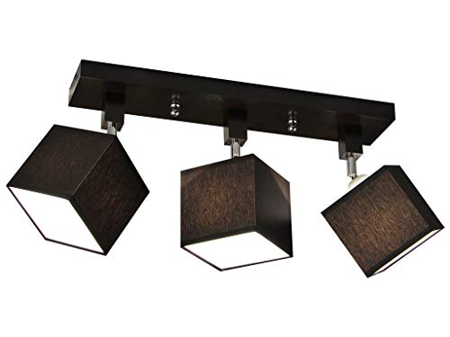 Preisvergleich Produktbild Deckenlampe - HausLeuchten LLS312DPR, Deckenleuchte, Leuchte, Lampe, Kinderzimmer, Wohnzimmer, Schlafzimmer, Küche, 3-flammig, Holz