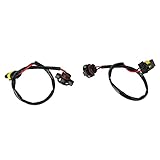 Yctze 2 Stück 5202/H16-Stecker auf 9005-Buchse, Kabelbaum-Stecker-Adapter, Scheinwerfer- und Nebelscheinwerfer-Modifikation, 12 V-24 V Plug-and-Play-Kit, Verbesserte Kfz-Beleuchtungslösungen