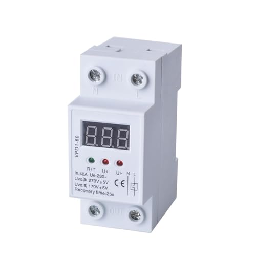 Relé de protección contra sobretensión y subtensión 220V 63A con monitor de voltaje automático