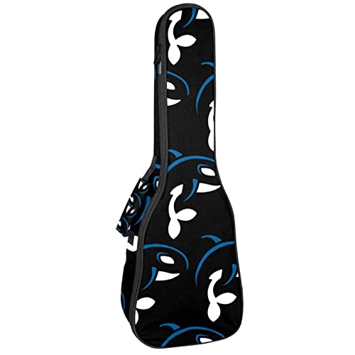 Sac de transport ukulélé ténor rembourré finitions soignées motif baleine