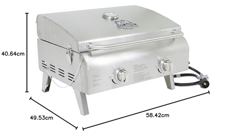 Pit Boss Grills 75275 Stainless Steel Two-Burner Portable Grill