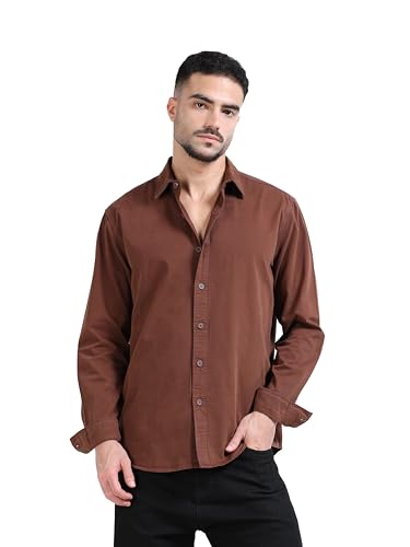 Image of StitchX Men's Full Sleeve Core Essentials Twill Over-Dyed Shirt XS-2XL