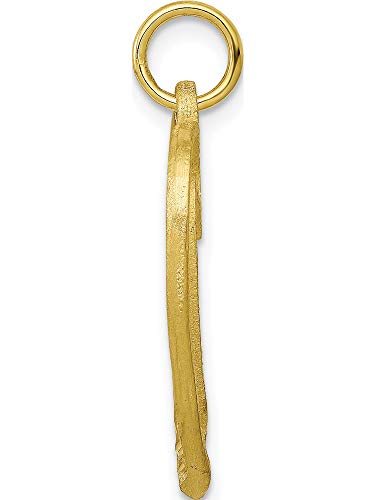 10K Yellow Gold Cross In Heart Charm (Length=30) (Width=20)2