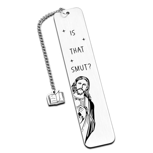 LovizoL Funny Gifts Bookmark, is that Smut? Novelty Gag Graduation Book Mark for Female Friend Bookish Nerd Booklover Adult Women, Christian Book Marker Gifts for Book Lovers Christmas Gift