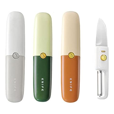 2023 New 2 in 1 Stainless Steel Fruit Knife, Creative Multi-color Fruit and Vegetable Dual-Use Knife, Multifunctional Portable Peeling Fruit Knife, Kitchen Restaurant Life Tools (3Pcs) Cover