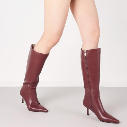 CELNEPHO Knee High Boots Women Pointed Toe Tall Boots Stiletto High Heel Long Boots Side Zipper Sexy Dress Boots3