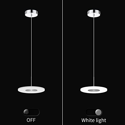 Modern Pendant Light Kitchen Light Fixtures Ceiling Led 6000K Mini Chrome Plating Pendant Lights Pendant Lighting For Kitchen Island Bedroom Dining Room Hallway Entryway (3-Pack) #TOP5