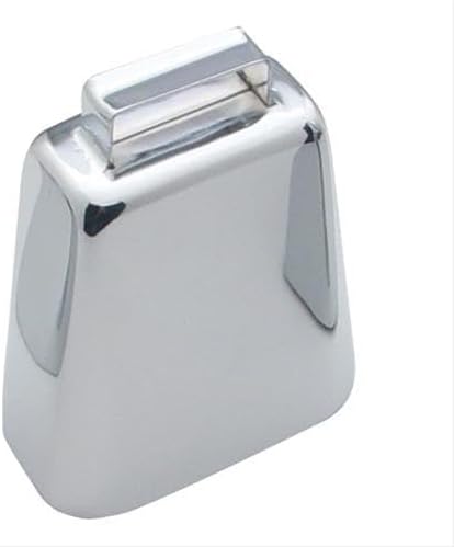 United Pacific 10803 Campana de vaca grande cromada de 6  pulgadas, construcción totalmente metálica, mango soldado, fuerte y duradero, una unidad