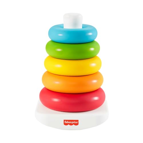Fisher-Price Pirámide de Aros Eco Juguete a Base de Plantas, para bebés +6 Meses (Mattel HPY92)