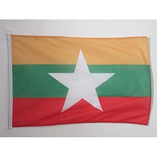 AZ FLAG, Burma Nautical Flag, 18'' x 12'', For Outdoor and Boat, Myanmar