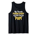 Awesome My Fishing Buddy Calls Me Papi Funny Tank Top