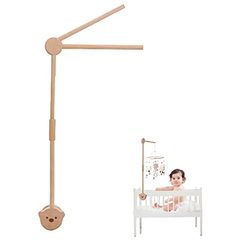 Soporte móvil para bebé de oso de madera Cover