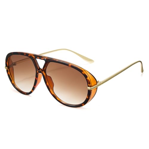 Cyxus Aviator Sunglasses for Women Men Oversized Tangle Free Retro 70s Vintage Trendy 1319