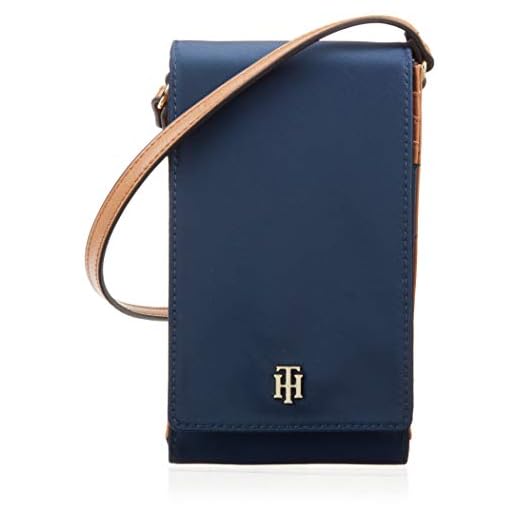Tommy Hilfiger Bolsa tiracolo feminina Julia para iPhone, Azul marino, One Size