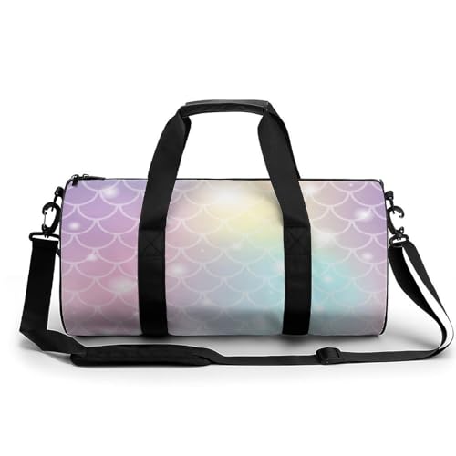 Sac gym sirène paillettes rose résistant pour le camping et la randonnée