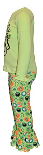 Image of Unique Baby 2 Piece Girls Double Ruffle Leggings and Long Sleeve Shirt Clothes Set Kid and Toddler Girl Outfit