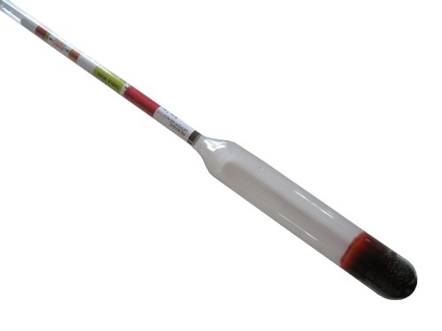 Dr. Richter Hydrometer - Bierspindel - Weinspindel - mit 3 Skalen (Dichte; Zuckergehalt, zu erwartender Alkoholgehalt) Dr. Richter Hydrometer - Bierspindel - Weinspindel - mit 3 Skalen (Dichte; Zuckergehalt, zu erwartender Alkoholgehalt)