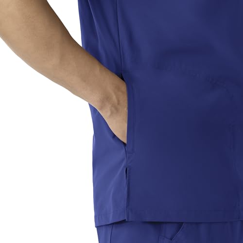 Carhartt Force Essentials Men's V-Neck Shirttail Scrub Top, Galaxy Blue - image 5