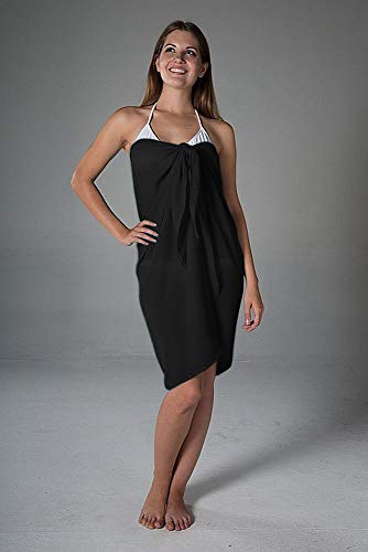 Sarong Wrap Cover Up Long with Easy Wearing Built in Ties – Wrinkle Resistant Beach Sarong4
