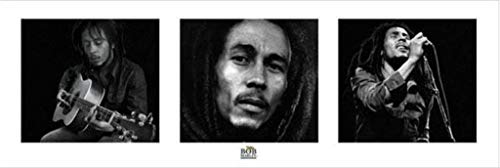 Senza cornice 1art1 GmbH 36813 Trittico di Bob Marley, Poster Medio, 91,4 x 30,5 cm