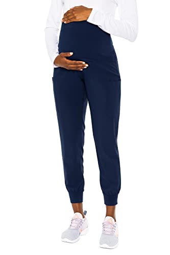 Med Couture Women's Maternity Jogger Pant, Navy, Small