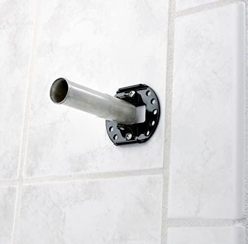 Moen Brushed Nickel 5-Foot Curved Fixed Mount Shower Curtain Rod With Pivoting Flanges, Csr2165Bn #TOP2