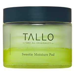 TALLO Skincare Green Sweetie Moisture Toner Pad for All Skin, Vegan Certified Embossing Pad, Hypoallergenic Moisture Soothing Pad, Energizing+Moisturizing+Soothing,K-Beauty Skincare,Korea Skin Care