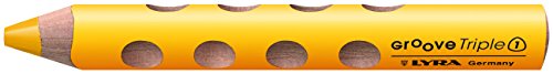 LYRA Groove Triple 1 Cardboard Box with 6 Colouring Pencils, Lemon Yellow