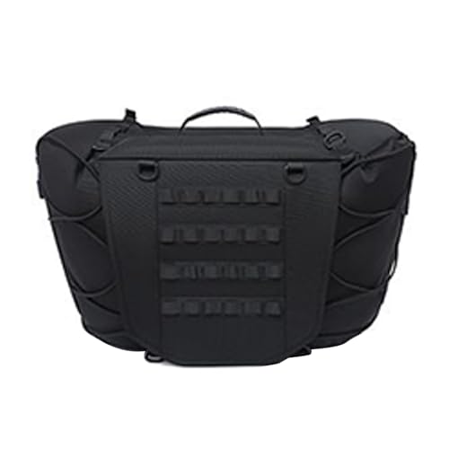 Sollee Bolsa para Asiento Trasero De Moto,Alforja Trasera Impermeable para Motocicletas De Carretera | Reflectante Ajustable Baúl Trasero Ciclismo Touring Ruta Commuting