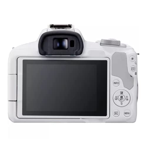 Image of Canon EOS R50 Mirrorless Camera with RF-S18-45mm f /4.5-6.3 is STM Lens (24.2 MP) for Video Vlogging - White