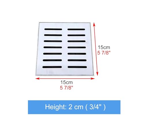 Grille en acier inoxydable 304 pour drain de patio extérieur 10x10 cm - 7