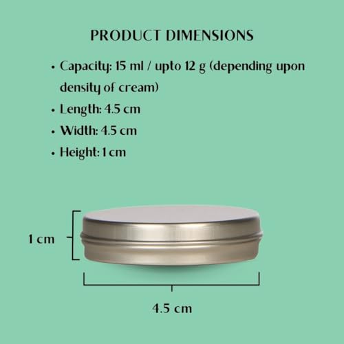 Image of Kalart Creations Silver Aluminium Lip Balm Empty Refillable Containers 15 ml - pack of 4
