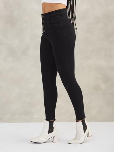 Image of Dolce Crudo Distressed High Rise Skinny Jeans for Women
