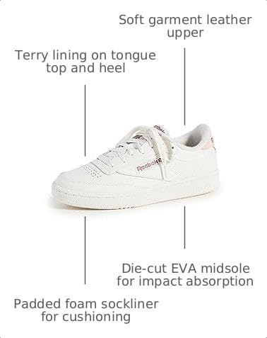 Image of Reebok Club C 85 Tennis Shoes for Women - White Womens Sneakers