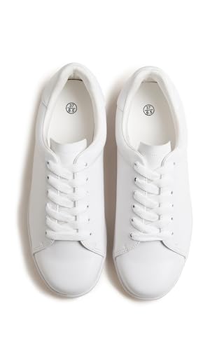 Women's Featured PU Leather Colorful Lace-Up Sneaker2